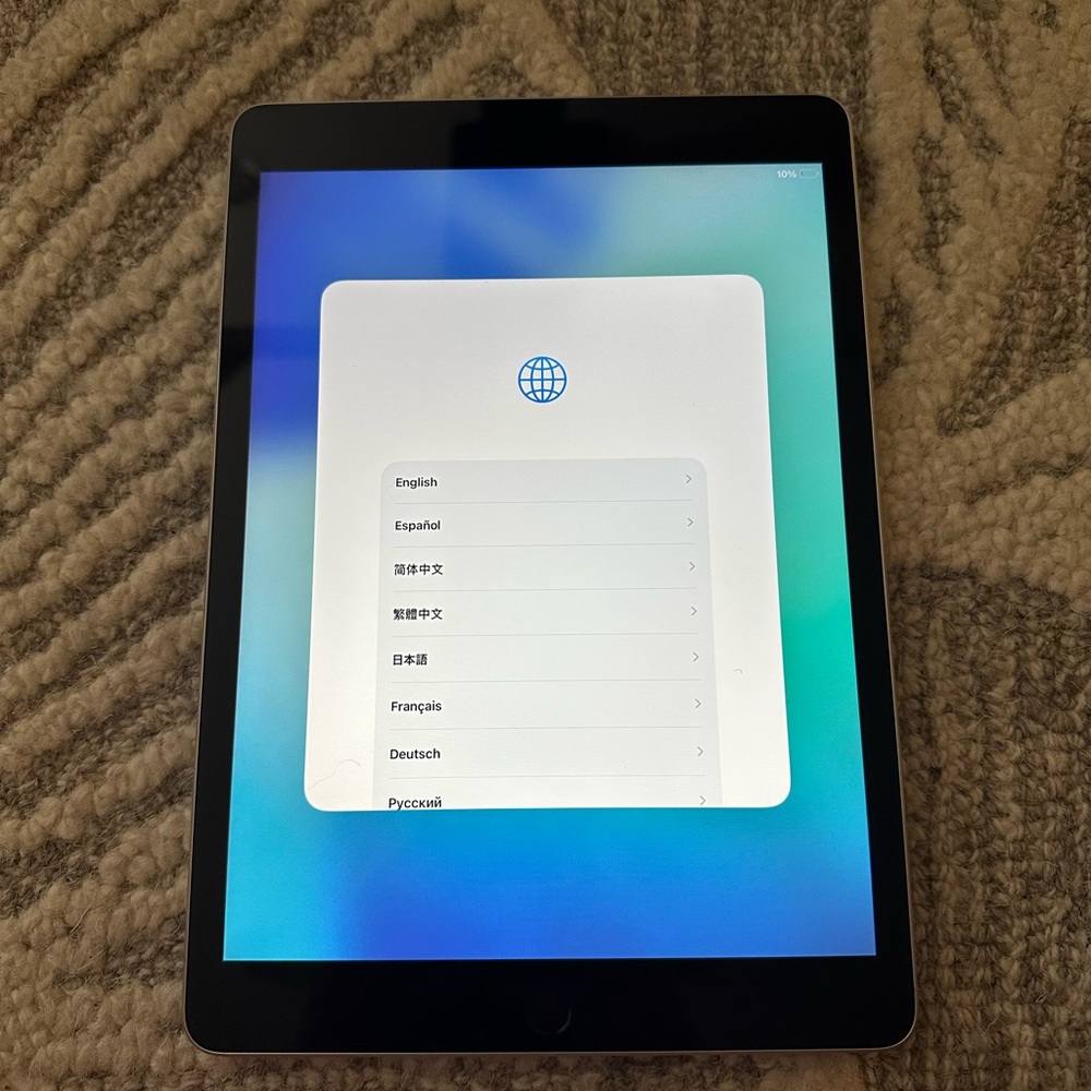 Apple Silver and Black Tablet
